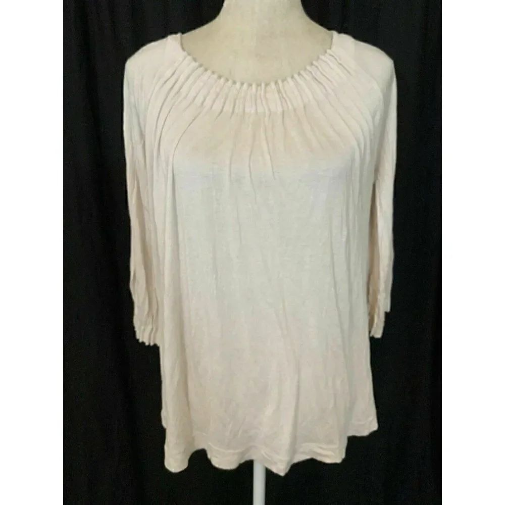 J Crew Womens Solid Ivory Long Sleeve Top Blouse